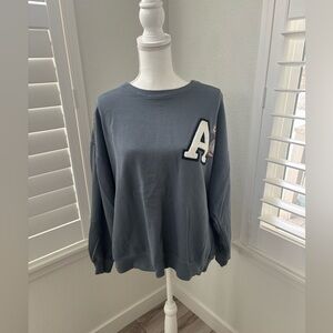 Arizona Jean Company Blue Sweatshirt with White Letter Patch